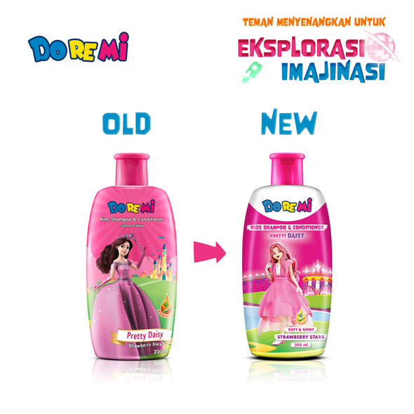 Do Re Mi Kids Shampoo Conditioner Princess Daisy Soft & Shiny, 200ml
