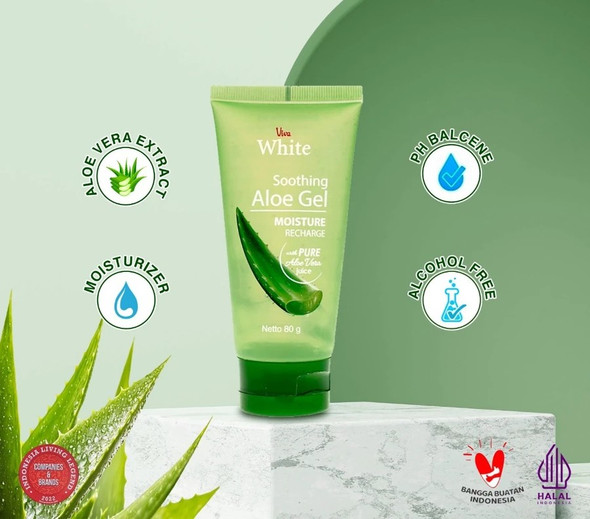 Viva White Soothing Aloe Gel Moisturizing, 80g