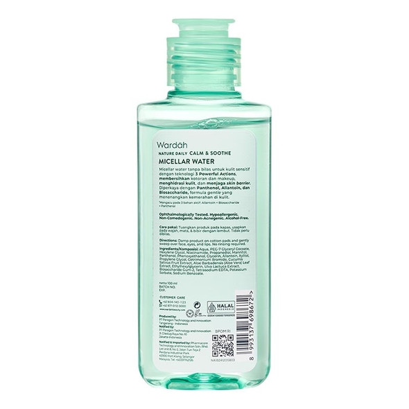 Wardah Nature Daily Calm & Soothe Micellar Water, 100ml