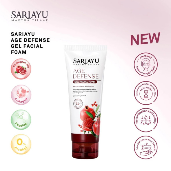 Sariayu Age Defense Gel Facial Foam, 100 ml