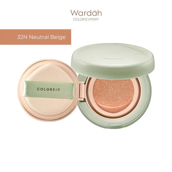 Wardah Colorfit 5D Blur Cloud Cushion 32N Neutral Beige, 15gr