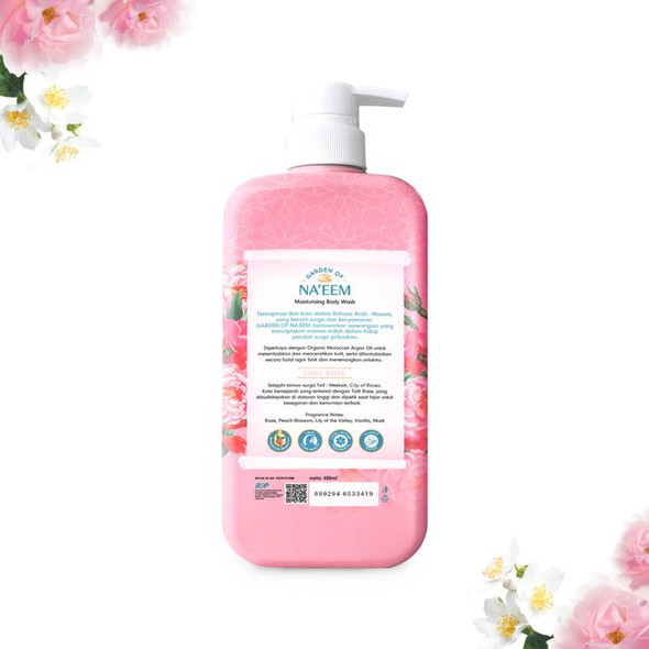 Garden of Naeem Moisturizing Body Wash Taifi Rose Pump, 480ml