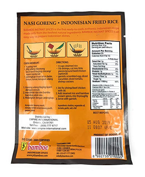 Bamboe Nasi Goreng (Fried Rice Seasoning), 40 Gram