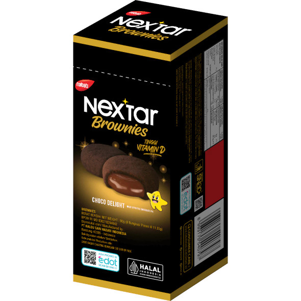 Nextar Brownies Cookies Choco Delight, 90gr (@11,25gr x 8ct)