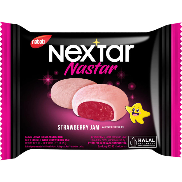 Nextar Nastar Cookies Strawberry Jam, 90gr (@11,25gr x 8ct)