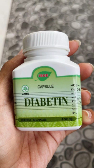 Jamu Iboe Bottle Diabetin Herbal Supplement Capsules