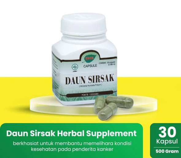 Jamu Iboe Bottle Soursop Leaf Herbal Supplement Capsules Jamu Iboe Bottle Soursop Leaf Herbal Supplement Capsules