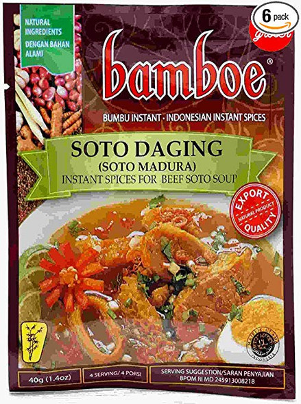 Bamboe Soto Daging Madura - Beef Soup Spice, 40 Gram
