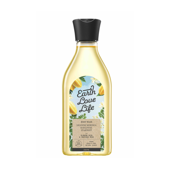 Earth Love Life Javanese Moringa & Balinese Starfruit Body Wash, 250ml Earth Love Life Javanese Moringa & Balinese Starfruit Body Wash, 250ml