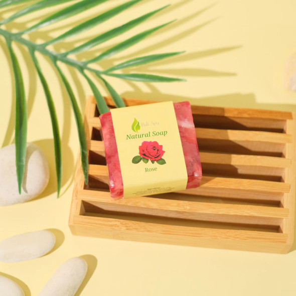 Bali Ayu Nature Natural Soap Texture / Aromatherapy Soap (Rose), 50g
