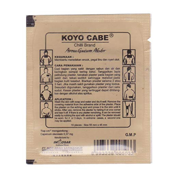 Koyo Cabe Chilli Brand Porous Capsicum Plaster, Single Pack