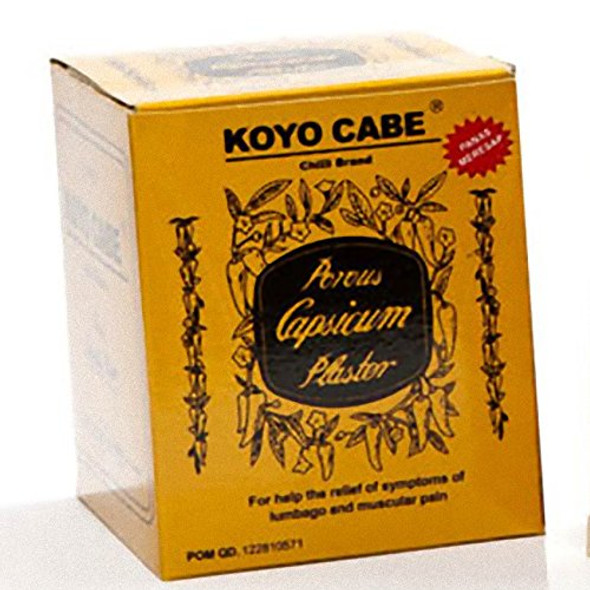 Koyo Cabe Chilli Brand Porous Capsicum Plaster, 1 Box contain 20 Packs