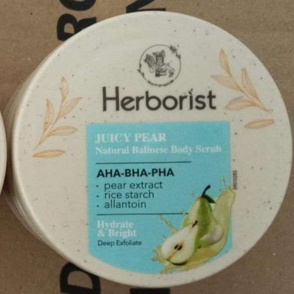 Herborist Smoothies Body Scrub AHA BHA PHA Juicy Pear, 100gr
