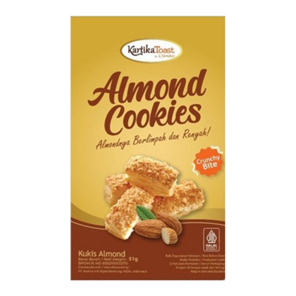Kartika Toast Almond Cookies, 51gr