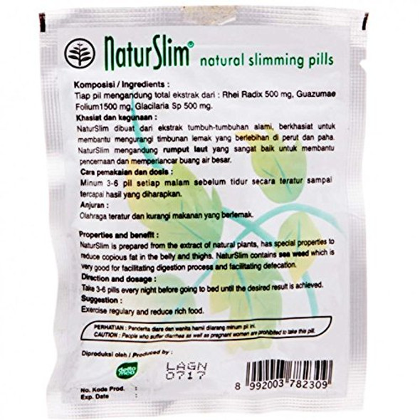 NaturSlim (Natur Slim) Natural Slimming Pills for Men and Women, 1 Sachet (contain 30 Pills)