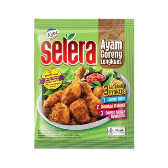 Kobe Selera Bumbu Instan Ayam Goreng Lengkuas (Fried Chicken with Galangal), 80gr