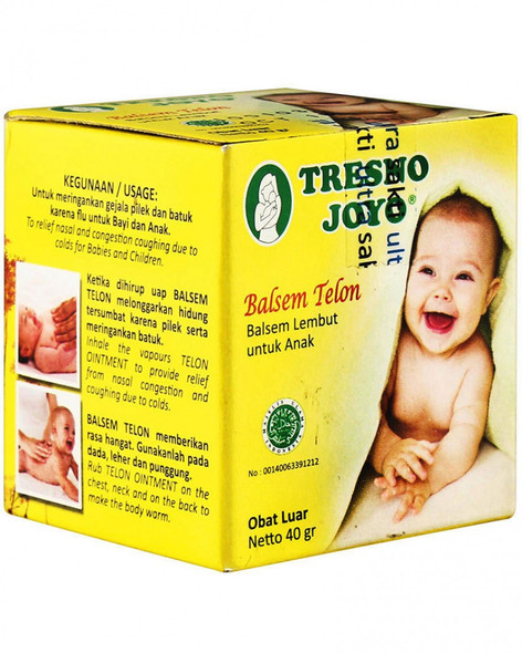 Tresno Joyo Balsem Telon Baby Balm Ointment (40 Gram)