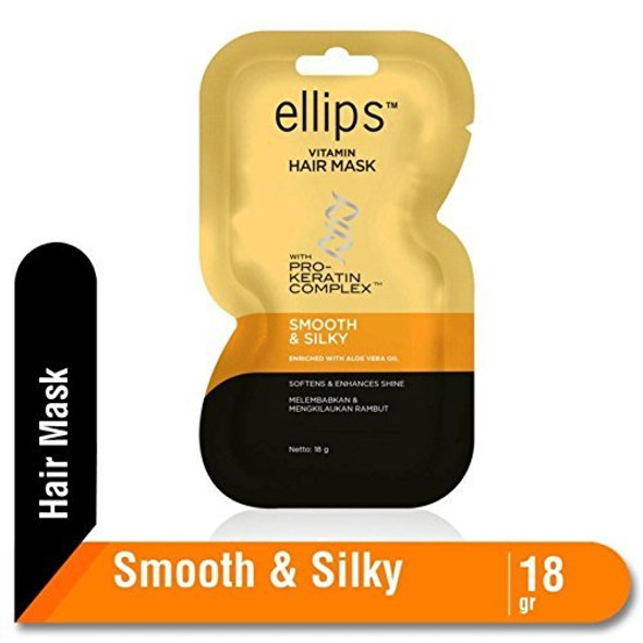 Ellips Hair Mask (Pro Keratin) - Smooth & Silky, 18 Gram (Pack of 10)