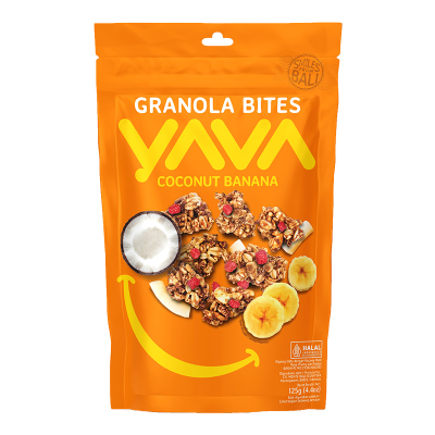 YAVA Granola Bites Coconut Banana, 125gr