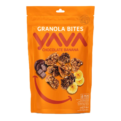 YAVA Granola Bites Chocolate Banana, 125gr