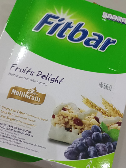Fitbar Snack Bar Fruits Delight, 100g (5ct @ 20g)