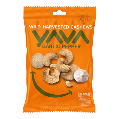 Yava Wild-Harvested Garlic Pepper Cashews, 35gr