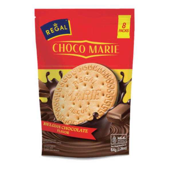 Regal Biskuit Marie Cokelat Belgia, 64gr