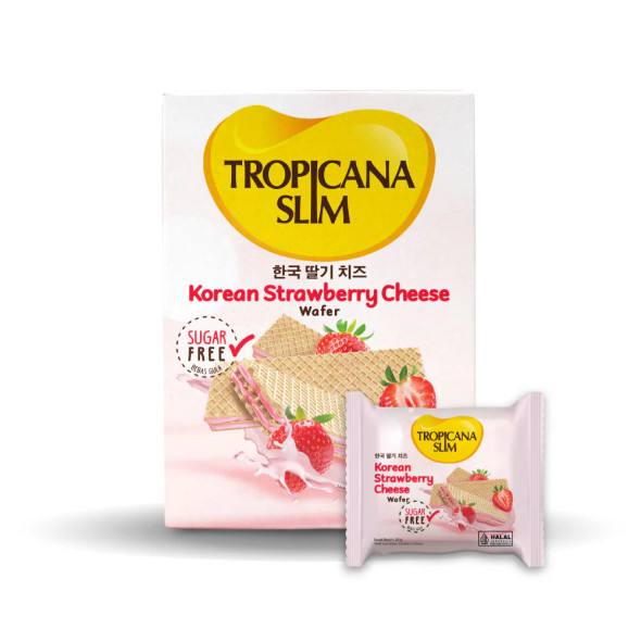 Tropicana Slim Wafer Korean Strawberry Cheese, 100gr