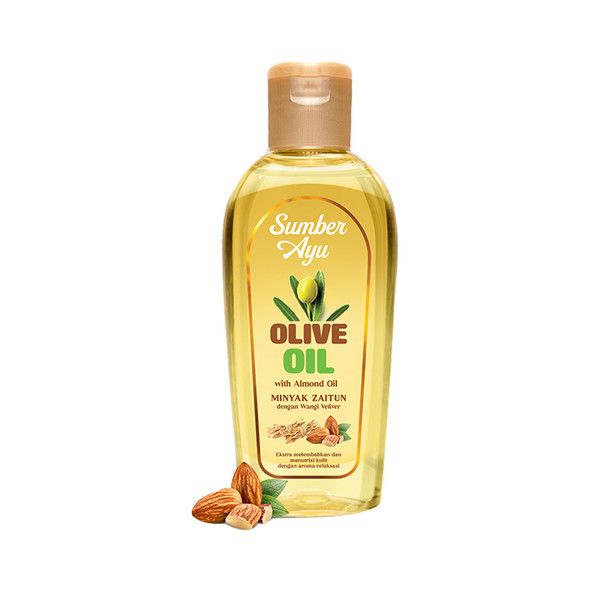 Sumber Ayu Olive Oil With Almond & Vetiver Oil, 150 ml