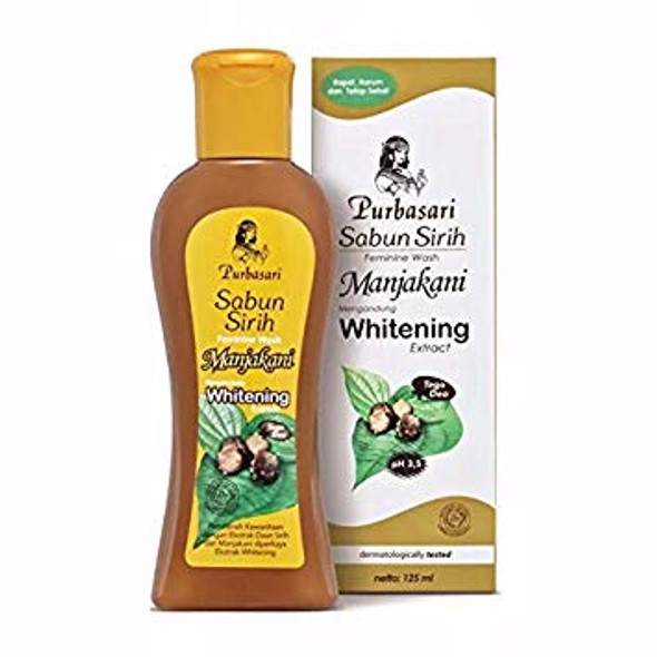 Purbasari Sabun Sirih feminine Wash with Manjakani and Whitening, 125 ml