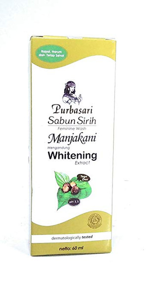 Purbasari Sabun Sirih feminine Wash with Manjakani and Whitening, 60 ml