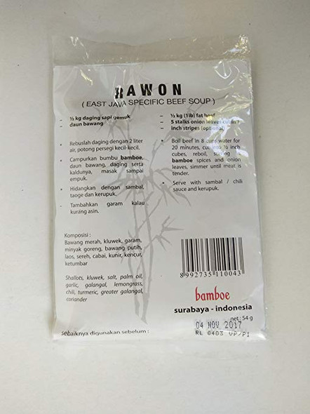 Bamboe Rawon (local packaging), 54 Gram