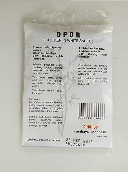 Bamboe Opor (local packaging), 36 Gram