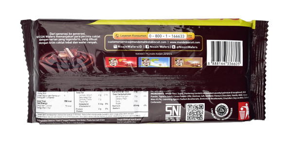 Nissin Chocolate Wafers, 110gr