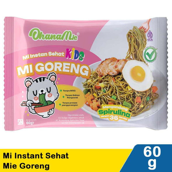 Ohana Mie Mi Instant Sehat Mie Goreng (Mie Instant Healthy Fried Noodles), 60gr (5 pcs)