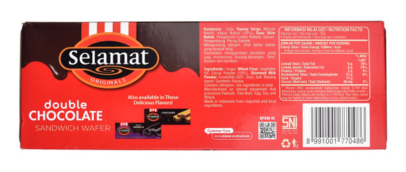 Selamat Wafer Double Chocolate, 145gr