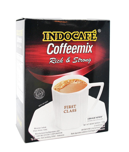 Indocafe Coffeemix Rich & Strong Instant Coffee, 135gr (@27gr x 5 sachets)