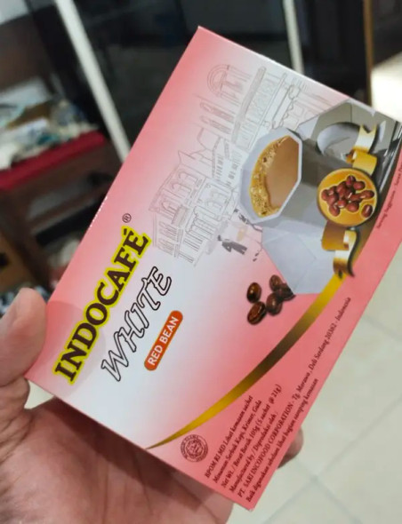 Indocafe White Red Bean Instant Coffee, 105gr (@21gr x 5 sachets)