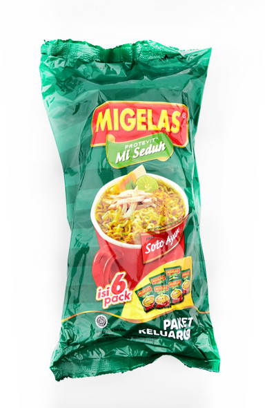 Migelas Protevit Mi Instan Rasa Soto Ayam (Instant Noodles Chicken Soto Flavor), 180gr (6ct @30gr)