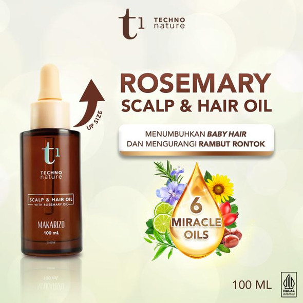 Makarizo T1 Techno Nature Rosemary Scalp & Hair Oil, 100ml
