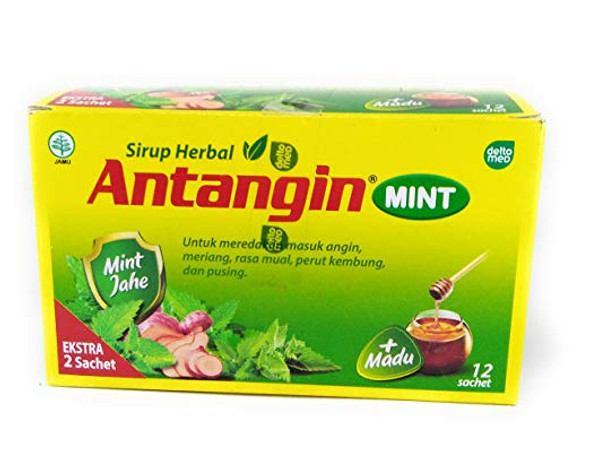 Antangin Mint - Herbal Syrup 12-ct, 180 Ml