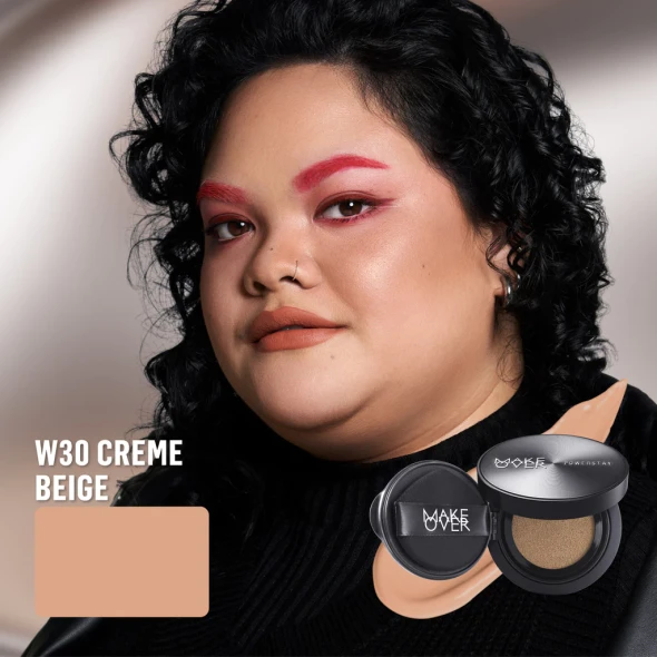 MAKE OVER Powerstay Sync Matte Cushion W30 Creme Beige, 12gr