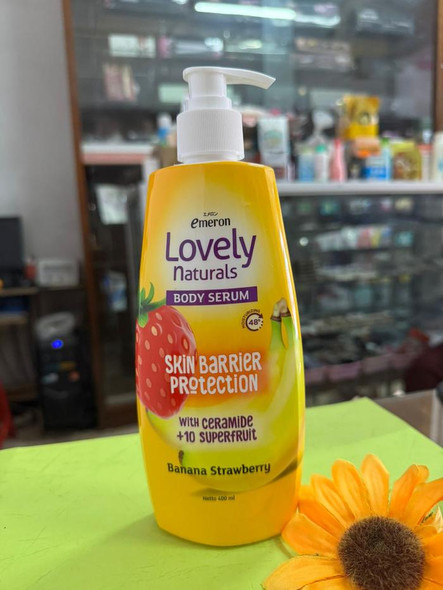 Emeron Lovely Naturals Body Serum Skin Barrier Protection Banana Strawberry, 400ml