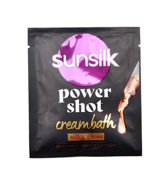 Sunsilk Power Shot Silky Gloss Hair Creambath Sachet, 30gr