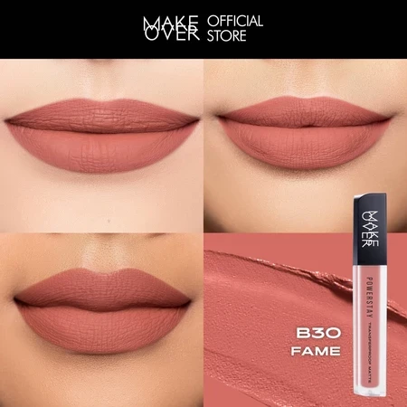 MAKE OVER Powerstay Transferproof Matte Lip Cream B30 Fame, 4.5gr