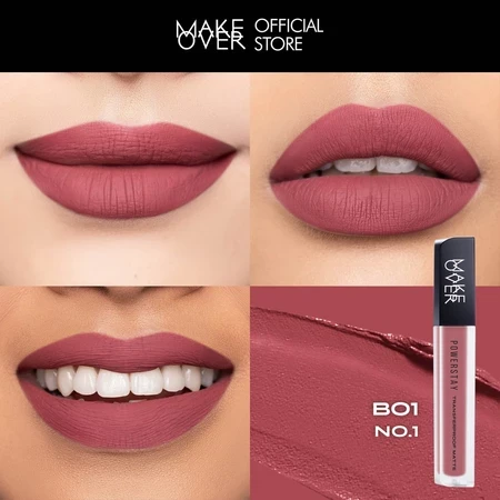 MAKE OVER Powerstay Transferproof Matte Lip Cream B01 No. 1, 4.5gr
