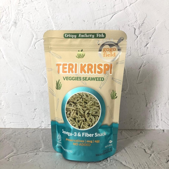 Gogofield Crispy Anchovies Non-MSG Veggies Seaweed (Teri Krispi), 30gr