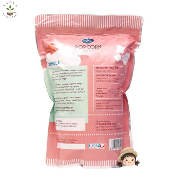 Abe Food Popcorn for Kids Vanilla Flavor, 80gr