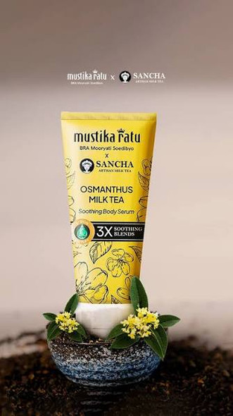 Mustika Ratu SANCHA Osmanthus Milk Tea Soothing Body Serum, 180ml