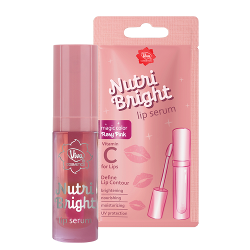Viva Nutri Bright Lip Serum Rosy Pink, 2.5 ml